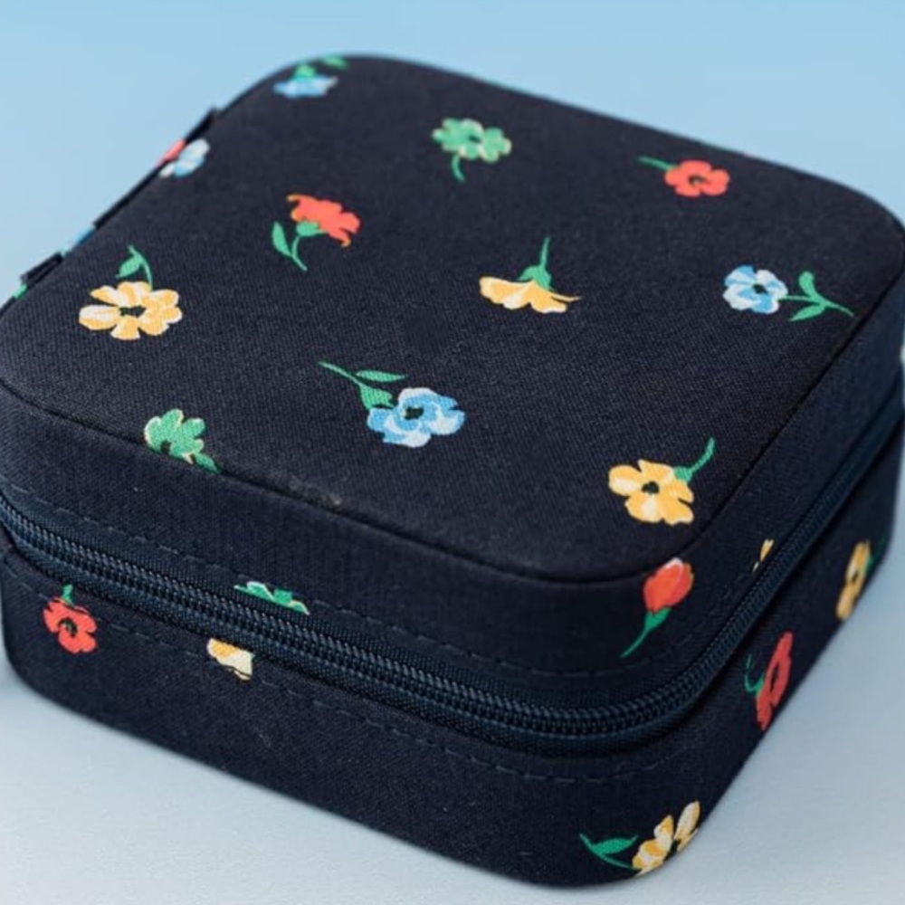 Kate Spade Floral Print Navy Accessory Pouch - Picture 5 of 9